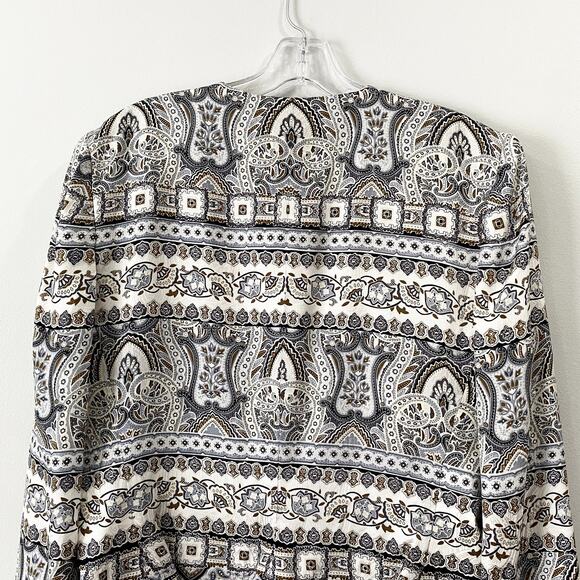 Vintage ADRIANNA PAPELL 100% Silk Pastel Print Button Lined Blazer Size 10 - Picture 7 of 9